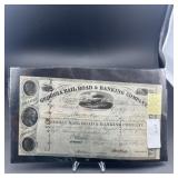 Rare 1855 Georgia Railroad & Banking Company share