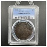 1890-CC Morgan silver dollar, Extra Fine Details.