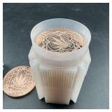 (20 Times Bid) 1 Oz Copper Rounds Weed Design