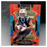 Tetairoa Mcmillan Red Maroon Rookie Football Card,