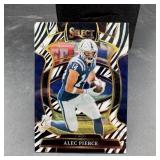 2025 Select Alec Pierce Zebra Football Card.