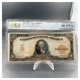 1907 $10 Gold Certificate, Graded Extremely Fine 4