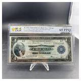 1918 $1 Federal Reserve Bank Note, Chicago, Graded