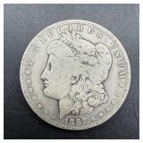 1887-o Morgan Silver Dollar.