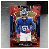 Abdul Carter 2025 Select Rookie Football Card, Num