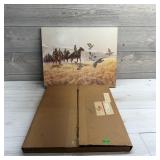 Western canvas poster, approximately 20  24 inch