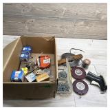 Lot of old tape lines, miscellaneous nails, and sc