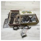 Gun Parts Lot. Two Boxes Of Old Gun Triggers And M