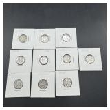 10 Silver Mercury Dimes