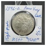 1896-O Morgan Silver Dollar