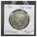 1921 Peace Silver Dollar