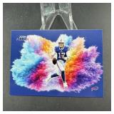 Custom Josh Allen Color Blast Football Card.