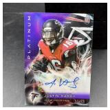 Justin Hardy Rookie Palladium Autograph Football C