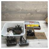 Large Lot Of Drill Bits And Gun Cleaning Kit.