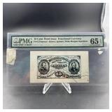 Third Issue 15ï¿½ Fractional Currency, Graded Gem Un