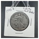 1945-b Walking Liberty Silver Half Dollar