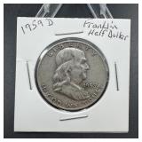 1959-d Franklin Silver Half Dollar