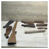 Large Flat Of Wooden Gun Stocks And Forearms.