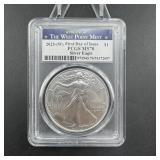 2025 West Point American Silver Eagle, graded MS-7