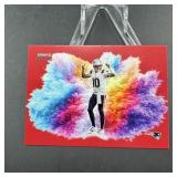 Custom Drake Maye Color Blast Football Card.