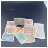 Lot Of Old Foreign Paper Currency.