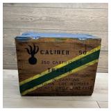 Wooden .50 Cal Ammo Box. Wooden .50 Caliber Ammuni