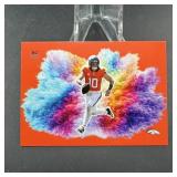 Custom Bo Nix Color Blast Football Card.