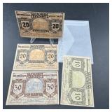 Lot Of Old Foreign Paper Currency.