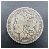 1889-o Morgan Silver Dollar.