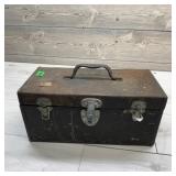 Toolbox with Tools. Toolbox containing drill bits,