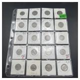 Buffalo Nickel Collection. Sheet of 20 Buffalo nic