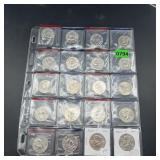 Kennedy Half Dollar Collection. Sheet of 20 Kenned