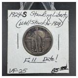 1924-S Standing Liberty Silver Quarter