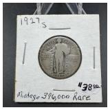 1927-S Standing Liberty Silver Quarter