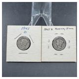 Two Mercury Silver Dimes