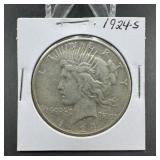 1924-S Peace Silver Dollar