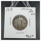 1918 Standing Liberty Silver Quarter