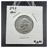 1954-S Washington Silver Quarter