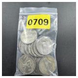 20 Silver War Nickels