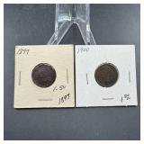 1900 & 1897 Indian Head Cents
