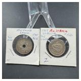 2 Older Foreign Silver Coins