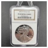 2002-W Proof American Silver Eagle Proof 69