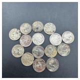 Fifteen Buffalo Nickels