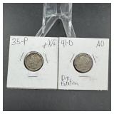 1935 and 1941-D Mercury Dimes