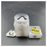 20 Silver-Plated Copper Panda Triangle Rounds