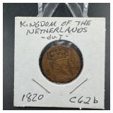 1820 Kingdom of the Netherlands Coin
