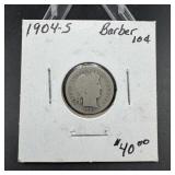 1904-S Barber Silver Dime