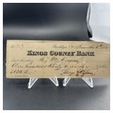 1888 Kings County Bank Currency