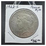 1922-S Peace Silver Dollar