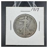 1917 Walking Liberty Silver Half Dollar